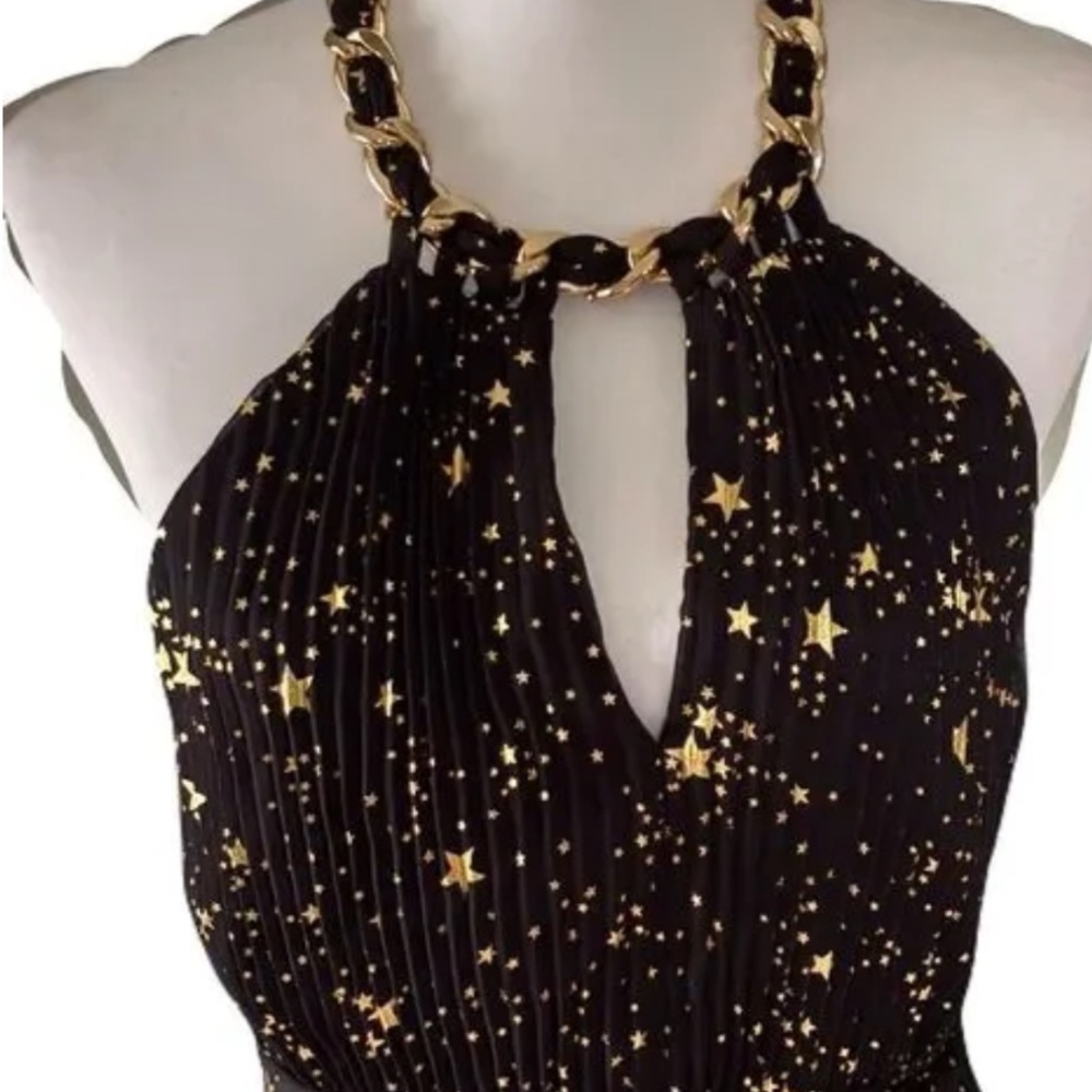 Alex Marie halter gold and black star dress starfall ball dress - Picture 8 of 13